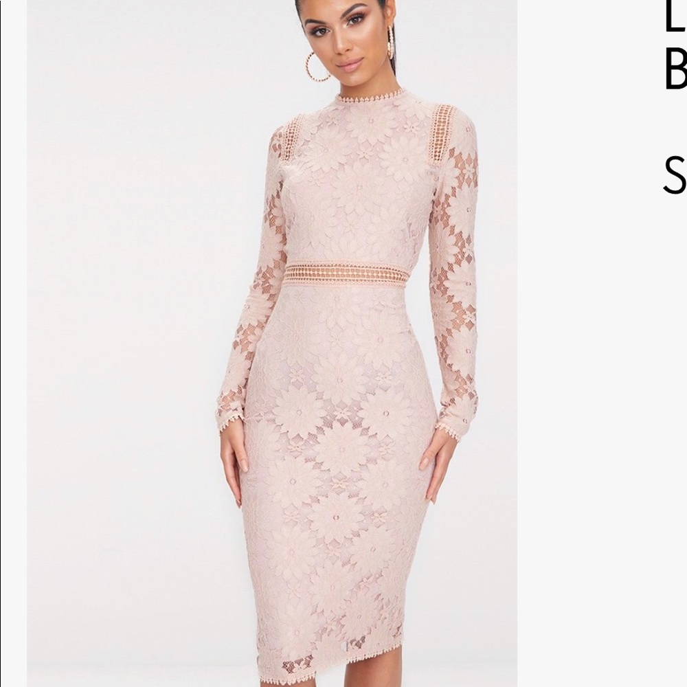 Pink lace dress